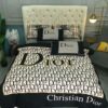 Christian Dior Black White Luxury Brand Premium Bedding Set  LVT00524