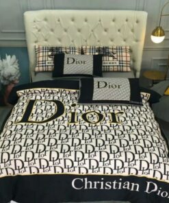 Christian Dior Black White Luxury Brand Premium Bedding Set  LVT00524