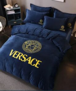 Versace Navy Luxury Brand Premium Bedding Set LVT00525