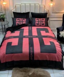 Givenchy Red Black Luxury Brand High End Premium Bedding Set Home Decor LVT00536