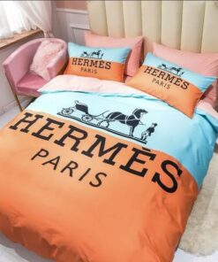 Hermes Luxury Brand Premium Fashion Limited Bedding Set Home Decor LVT00771