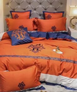 Hermes Luxury Brand Premium Fashion Limited Bedding Set Home Decor LVT00773