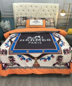 Hermes Luxury Brand Premium Fashion Limited Bedding Set Home Decor LVT00779