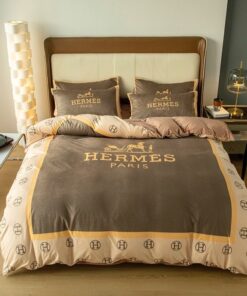 Hermes Luxury Brand Premium Fashion Limited Bedding Set Home Decor LVT00783