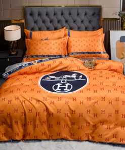 Hermes Luxury Brand Premium Fashion Limited Bedding Set Home Decor LVT00788