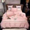 Chanel Light Pink Luxury Brand Premium Bedding Set Duvet Cover Home Decor LVT00949