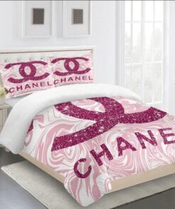 Chanel Pinky Fashion Logo Luxury Brand Bedding Set Home Decor LVT00950