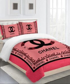 Chanel Red Fashion Logo Luxury Brand Bedding Set Home Decor LVT00951