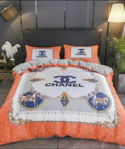 Chanel Logo Noble Printed Bedding Sets Quilt Sets Duvet Cover Luxury Brand Bedding Decor Bedroom Sets LVT00967