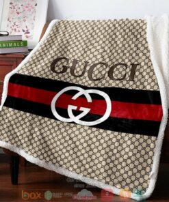 Luxury Brand Hive Pattern Apricot Fleece Blanket