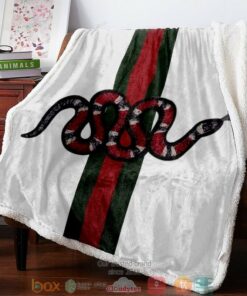 Luxury Brand Snake White Fleece Blanket