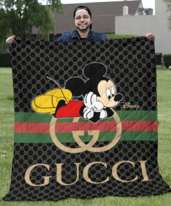 Luxury Brand Mickey Mouse Fashion Luxury Premium Blanket Fleece Home Decor