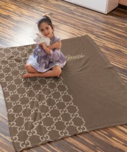 Luxury Brand Brown Luxury Logo Premium Blanket Fleece Home Decor LVT00109