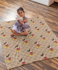 Luxury Brand Mickey Luxury Logo Premium Blanket Fleece Home Decor LVT00112