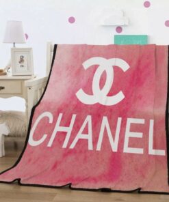 Chanel White Logo Fashion Luxury Brand Blanket Fleece Comfortable Blanket LVT00133