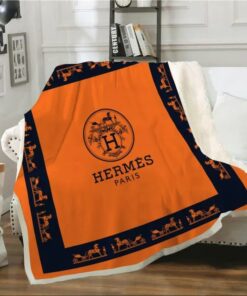 Hermes Orange Fashion Luxury Brand Fleece Blanket Comfortable Blanket LVT00143