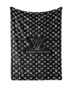 Black White Logo Luxury Brand Premium Blanket Fleece Home Decor LVT00167