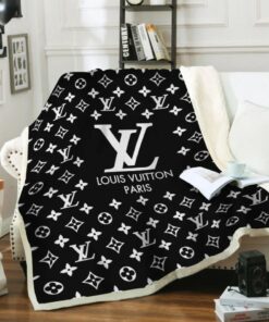 Black Fashion Luxury Brand Premium Blanket Fleece Home Decor LVT00182