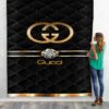 Luxury Brand Diamond Fashion Luxury Premium Blanket Fleece Home Decor LVT00187
