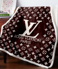 Brown Logo Fashion Luxury Brand Premium Blanket Fleece Home Decor LVT00193