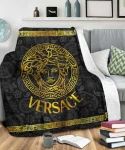 Black Fashion Luxury Brand Premium Blanket Fleece Home Decor LVT00247