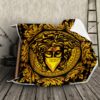 Golden Fashion Logo Luxury Brand Blanket Fleece Home Decor LVT00259