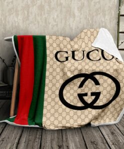 Luxury Brand Beige Fashion Logo Luxury Blanket Fleece Home Decor LVT00260