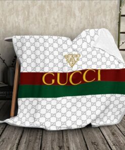 Luxury Brand White Fashion Logo Luxury Premium Blanket Fleece Home Decor LVT00262