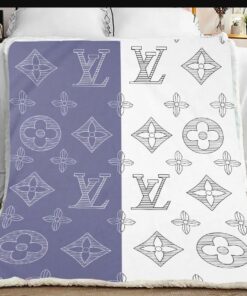 Blue White Luxury Brand Premium Blanket Fleece Home Decor LVT00267