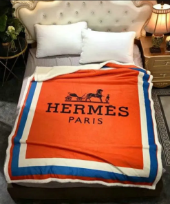 Hermes Paris Orange Luxury Brand Premium Blanket Fleece Home Decor LVT01015