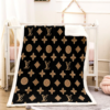 Logo Black Luxury Brand Premium Blanket Fleece Home Decor LVT01016