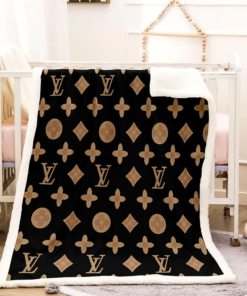 Logo Black Luxury Brand Premium Blanket Fleece Home Decor LVT01016