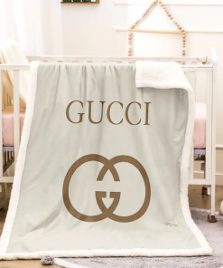 Luxury Brand Brown Logo Light Gray Luxury Premium Blanket Fleece Home Decor LVT01021