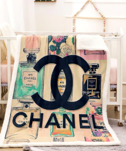 Chanel Coco Perfum Luxury Brand Premium Blanket Fleece Home Decor LVT01027