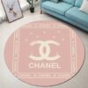 Chanel Pinky Luxury Brand Fashion Round Rug Carpet Home Decor Special Gift LVT00391