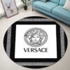 Medusa Black White Luxury Brand Fashion Round Rug Carpet Home Decor Special Gift LVT00438