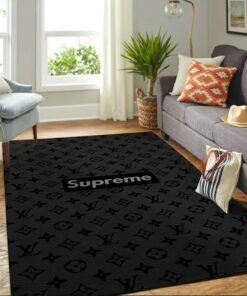 Louis Vuitton Supreme Fashion Logo Limited Luxury Brand Rug Carpet Home Decor LVT00273