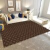 Louis Vuitton Brown Fashion Limited Luxury Brand Rug Carpet Home Decor LVT00332