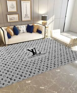 Louis Vuitton Grey Limited Fashion Luxury Brand Rug Carpet Home Decor LVT00337