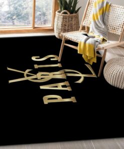 Yves Saint Laurent Paris Fashion Logo Limited Luxury Brand Rug Carpet Home Decor  LVT00353
