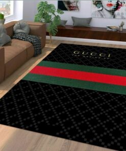 Gucci Black Stripe Luxury Area Rug For Living Room Bedroom Carpet Home Decor  LVT00378