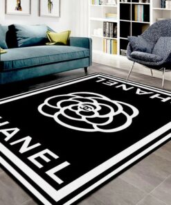 Chanel Black Luxury Area Rug For Living Room Bedroom Carpet Home Decor  LVT00383