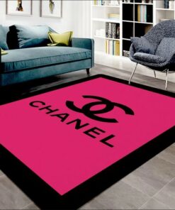 Chanel Pink Luxury Area Rug For Living Room Bedroom Carpet Home Decor LVT00387