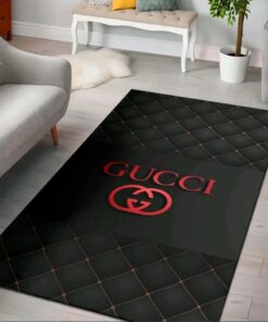 Gucci Black Luxury Area Rug For Living Room Bedroom Carpet Home Decor Mat LVT00468