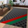 Gucci Black Luxury Area Rug For Living Room Bedroom Carpet Home Decor Mat LVT00470