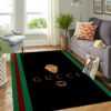 Gucci Black Luxury Area Rug For Living Room Bedroom Carpet Home Decor Mat LVT00471