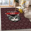 Gucci Cat Luxury Area Rug For Living Room Bedroom Carpet Home Decor Mat LVT00481