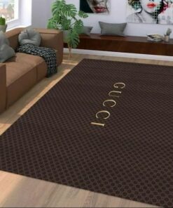 Gucci Brown Luxury Area Rug For Living Room Bedroom Carpet Home Decor Mat LVT00482