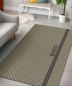 Gucci Brown Luxury Area Rug For Living Room Bedroom Carpet Home Decor Mat LVT00483