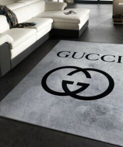 Gucci Grey Luxury Area Rug For Living Room Bedroom Carpet Home Decor Mat LVT00489